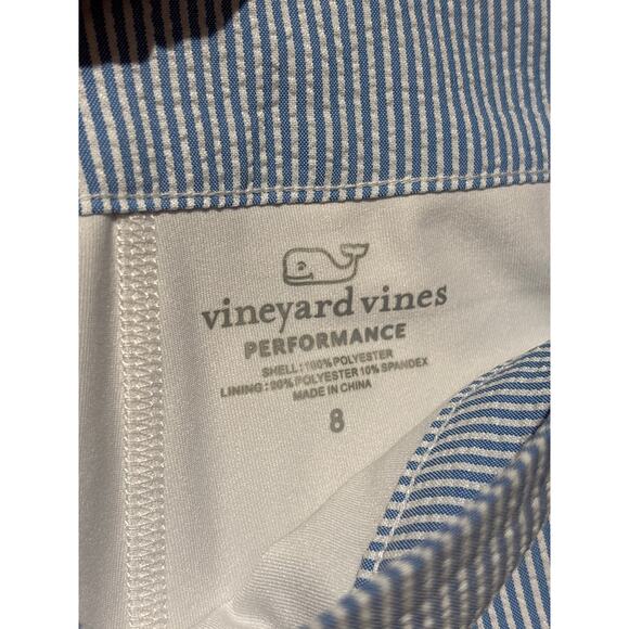 VINEYARD VINES Performance A Line Scalloped Hem Seersucker Golf Skort 8 - Picture 5 of 8